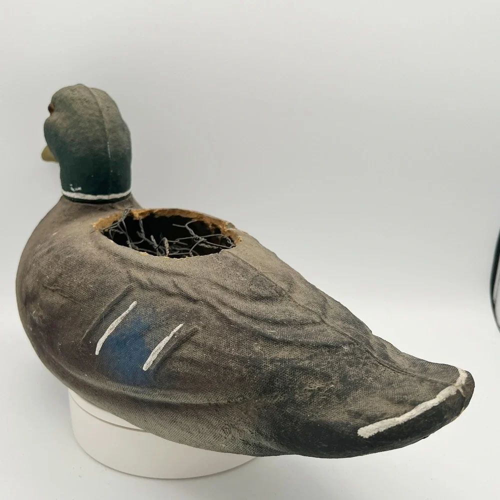 Vintage 1948 Victor Veri-Lite Mallard Decoy –‎ Canvas Over Wire, Lititz PA